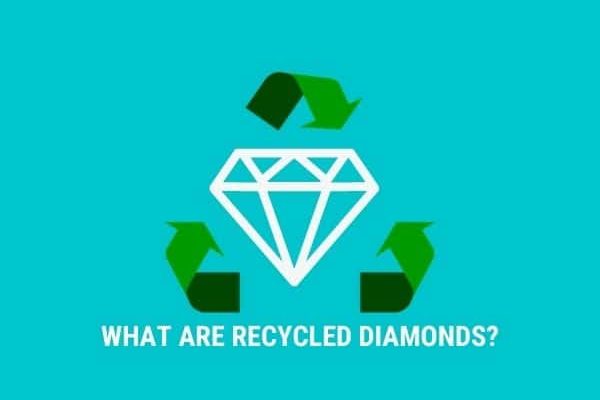 diamond with recycled symbol
