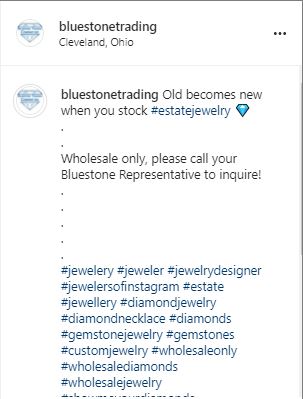 hashtags on a Bluestone Trading Post